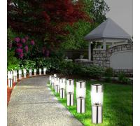 16er Set LED Acciaio Inox Steh Luci Solare Balcone Faretto Robusto Steck Lampade