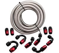 16FT AN10 Kit tubi linea gas olio combustibile acciaio inox + Adattamento