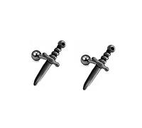 16g Coltello Piccolo Trago Cartilagine Orecchini a Perno Per Donne Uomini Ragazze In Acciaio Inox Personalizzato Punk Pugnale Spada Ipoallergenico Vite Posteriore Gioielli Di Moda Regali Di Compleanno