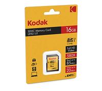 16GB Scheda SD Kodak SDHC Classe 10 Gold+ UHS-I U1 Ka.Blist [EKMSD16GHC10K]