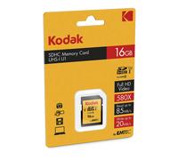 16GB Scheda SD Kodak SDHC Classe 10 Gold+ UHS-I U1 Ka.Blist [EKMSD16GHC10K]
