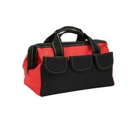 16in Tool Storage Bag Wide Mouth Heavy Duty Water Proof Portable Handheld Tool Tote Bag Red