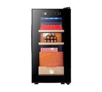 16L Electric Cigar Humidor 100 Counts Temperature Control System Cooling Humidor Cabinet with Spanish Cedar Wood Shelves & Hygrometer Gifts for Men