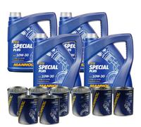 16L MANNOL 7512 Special Plus 10W-30 olio motore Api Sn Acea A3/B3 Incl.