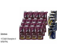 16L Olio Motore MANNOL Elite 5W-40 4x MANNOL Leak-Stop ADDITIV+Flush Motore