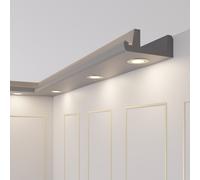 16m + Angolo Listello OL-18 Grigio XPS per Illuminazione Indiretta