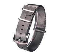 16mm/18mm/20mm/22mm/24mm in nylon Nato Cinturino di un pezzo comodo cinturino di pelle-friendly e indossabile Gray (argento), 24mm
