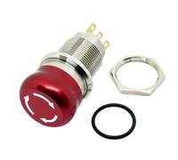 16mm 19mm 22mm Emergency Stop Switch mushroom push button stop switch 1no1nc 2no2nc latching switch on off(19mm round,2NO2NC)