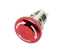 16mm 19mm 22mm Emergency Stop Switch mushroom push button stop switch 1no1nc 2no2nc latching switch on off(19mm mushrooom,2NO2NC)