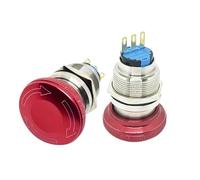 16mm 19mm 22mm Emergency Stop Switch mushroom push button stop switch 1no1nc 2no2nc latching switch on off(22mm mushroom,1NO1NC)