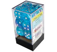 16mm d6 Dice Block: Luminary Sky with silver