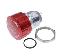 16mm Metal Aluminum Emergency Stop Switch Latching 1NO 1NC Pin Red Mushroom Stop Button