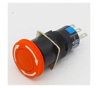 16mm Mushroom emergency stop e-stop switch 3 pins NO+NC