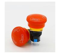 16mm Mushroom emergency stop e-stop switch 3 pins NO+NC push button switch