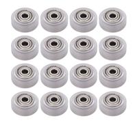 16Pcs 3D Printer Polycarbonate Pulley, Transparent Rustproof Bearing Pulley Wheel, High Speed and for Anet E16, ET4, Ender 3, and More 3D Printers