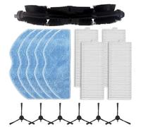 16pcs Accessori per aspirapolvere, Kit di accessori di ricambio per Tefal per aspirapolvere X-Plorer Serie 75 S+ RG8597W + 1 spazzola principale+6 spazzole laterali + 4 filtri + 5 panni