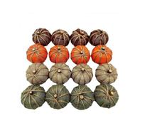 16pcs Artificial Pumpkins Set Assorted Faux Harvest Pumpkins for Fall Wedding Thanksgiving Seasonal Holiday Tabletop Decoration Centerpiece