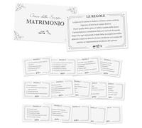 16pcs Biglietti Gioco della Scarpa Matrimonio, 1pcs delle Regole 11pcs Domande Divertenti, Carte Scherzo Gadget Giochi Matrimonio Sposi Invitati