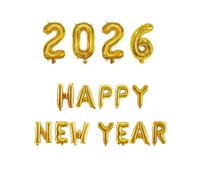 16PCS Decorazioni Capodanno 2026,Festone Di Buon Anno Happy New,2026 Decorazioni Per Feste Di Capodanno Accessori Foto Booth Per Il Veglione Cenone Di San Silvestro Casa Interna Esterna
