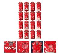 16pcs fortuna soldi stoccaggio sacchetti 2022 Capodanno Buste rosse Buste chic