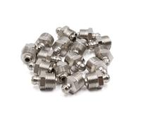 16pcs M12 x 1 Thread Nickel Plated Straight Grease Nipple Fitting for Car