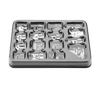 16Pcs Professional Piedini domestici Set di accessori per macchine da cucire multifunzione per Singer(#1)