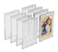 16PCS Proteggi Carte 35PT Acriliche Magnetiche Gradate - Porta Carte Magnetico Custodia Trasparente - Protezione UV Espositore per Magic, Mtg, Sport, Baseball