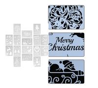 16Pcs Stencil di stencil riutilizzabile di Natale per il disegno della