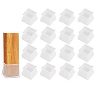16Pcs Tappi per gambe per sedia Protezioni per pavimento Previene graffi e rumori Coperture protettive per piedi mobili trasparenti