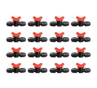 16PCS valvole di irrigazione a goccia, esterno 12mm, valvola di arresto del tubo diritto di arresto, tubo di collegamento del tubo da giardino dell'acqua, valvola di arresto del tubo da giardino,