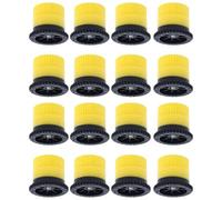 16PCS Variable Arc Nozzles, 360° Adjustable Pop-Up Sprinkler Heads Compatible with RainBird, for Improved Lawn Irrigation, High-Efficiency Garden Lawn Irrigation Set (12AN Yellow)