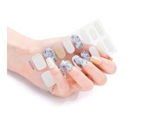 16pocchi/fogli Strisce Per Smalto Donne Adesivi A Colori Caldi Auto-impacchi Completi Un Kit Adesivo Gel Gel Unghie NO