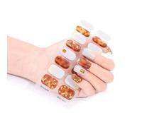 16pocchi/fogli Strisce Per Smalto Donne Adesivi A Colori Caldi Auto-impacchi Completi Un Kit Adesivo Gel Gel Unghie NO