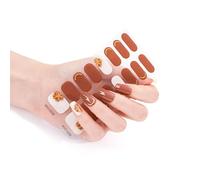 16pocchi/fogli Strisce Per Smalto Donne Adesivi A Colori Caldi Auto-impacchi Completi Un Kit Adesivo Gel Gel Unghie NO