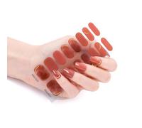 16pocchi/fogli Strisce Per Smalto Donne Adesivi A Colori Caldi Auto-impacchi Completi Un Kit Adesivo Gel Gel Unghie NO