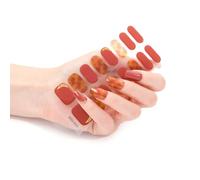 16pocchi/fogli Strisce Per Smalto Donne Adesivi A Colori Caldi Auto-impacchi Completi Un Kit Adesivo Gel Gel Unghie NO