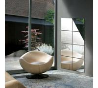 16pz Adesivi Specchio Decalcomania 0.2mm Argento 15CM Specchio Quadrato Alta Qua