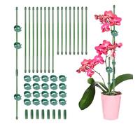 16pz Bastoncini di Supporto Sostegno per Piante Rampicanti, 30cm e 20cm, Stecche Piante, Mini Tutori Verde Paletti per Fiori in Vaso Orchidee Pomodori
