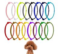 16pz Collari Identificativi per Cuccioli Cani, Morbidi Poliestere Regolabili Collare per Cuccioli Cane Collare Cane Collari per Gattini Prodotti per Il Parto Per Animali (Multicolore)