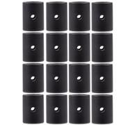 16Pz Coperture Per Aste Calcio Balilla in PVC Nero Tavolo