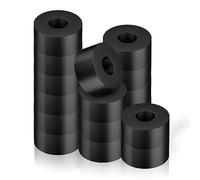 16pz Distanziali in Gomma, 2,5cm di Diametro Esterno 1cm ID 1,2cm di Spessore Boccole in Gomma Rondelle in Gomma Distanziale in Gomma per Accessori Auto Domestici, Nero