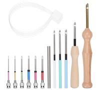 16pz Kit Ago Magico per Ricamo Punch Needle, Ago per Punch Needle Infila Ago per Punch Needle per Ago da Punch per Adulti Principianti Filo Interdentale Punto Croce Artigianato Fai da te