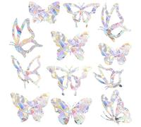 16Pz Prisma Adesivi Per Zanzariera,Adesivo Per Finestra Con Protezione Degli Uccelli Per Vetri Delle Finestre,Window Stickers Motivo Farfalla,Effetto Arcobaleno,Contro Il Colpo Di Uccelli