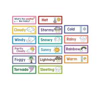 16Sheet Carte Interattive di Studio Meteo Del Bambino di Apprendimento Flashcards 26,9 x 8,9 cm Strumento Vocabolario Classroom Meteo Attività Carte