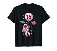 16th Unicorn Astronaut Space Birthday Maglietta