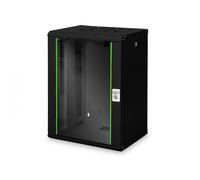 16U wall mounting cabinet, Unique 820x600x450 mm, color black (RAL 9005)