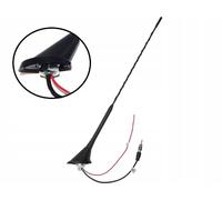 16V Fm Auto Antenna Tetto Asta con Amplificatore 40cm Pkw Attivo Universale din