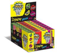 16X Brain Blasterz Caramelle Acidule Mela E Fragola/Limone E Lampone Gusto 45G