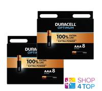 16x Duracell Optimum AAA LR03 1,5V Batterie Alcaline Monouso