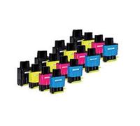16x Inchiostro per Brother MFC-210 MFC-215c MFC-820 MFC-640CW Comp. A LC900 C M